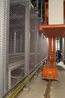 Lagertechnik – Tiefkühllager Elektrifizierung und Wegmessung von Regalbediengeräten